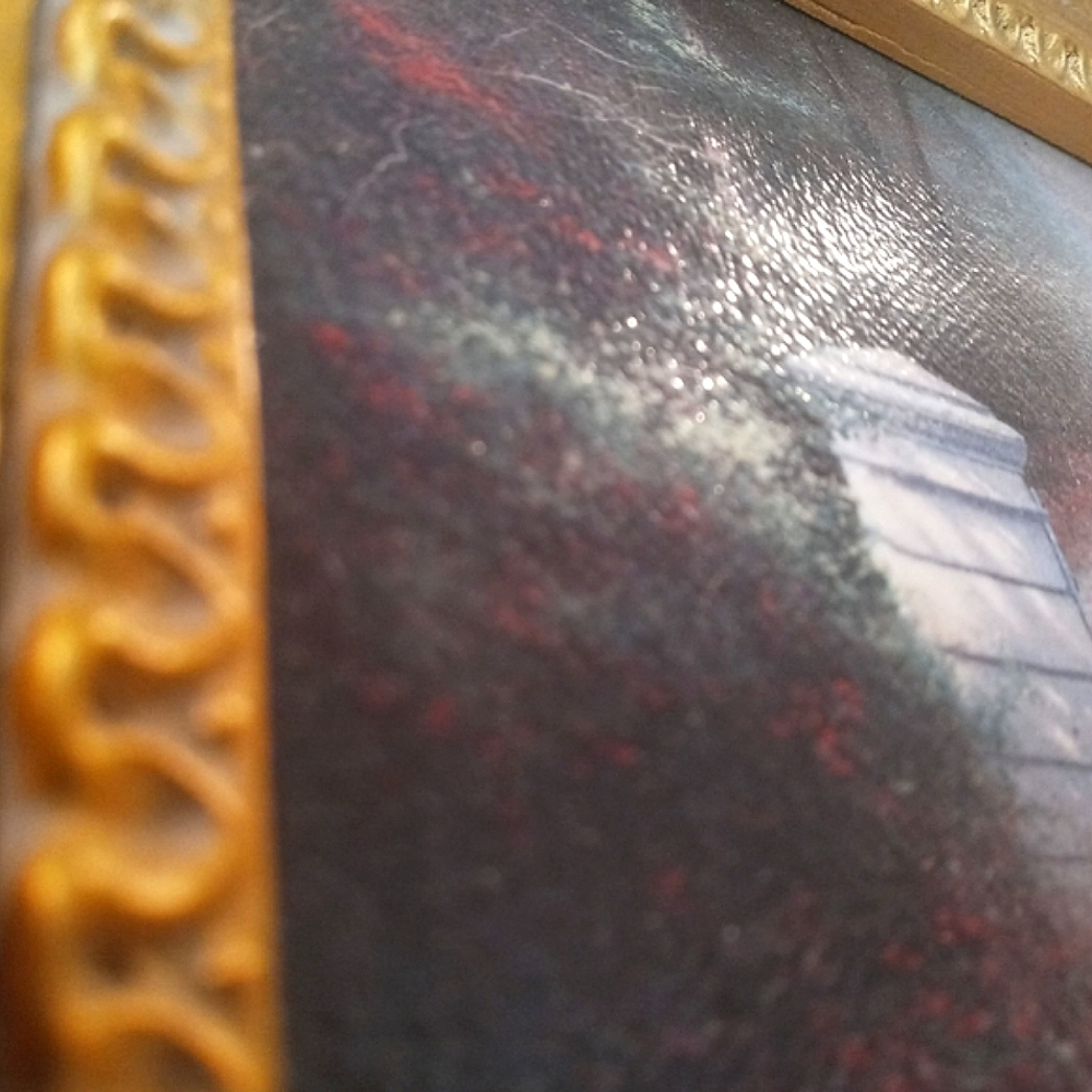 ⚜️ Thomas Kincaid AT THE GATE Gicleé Oil Painting Framed on Canvas  11"×… - Picture 11 of 14